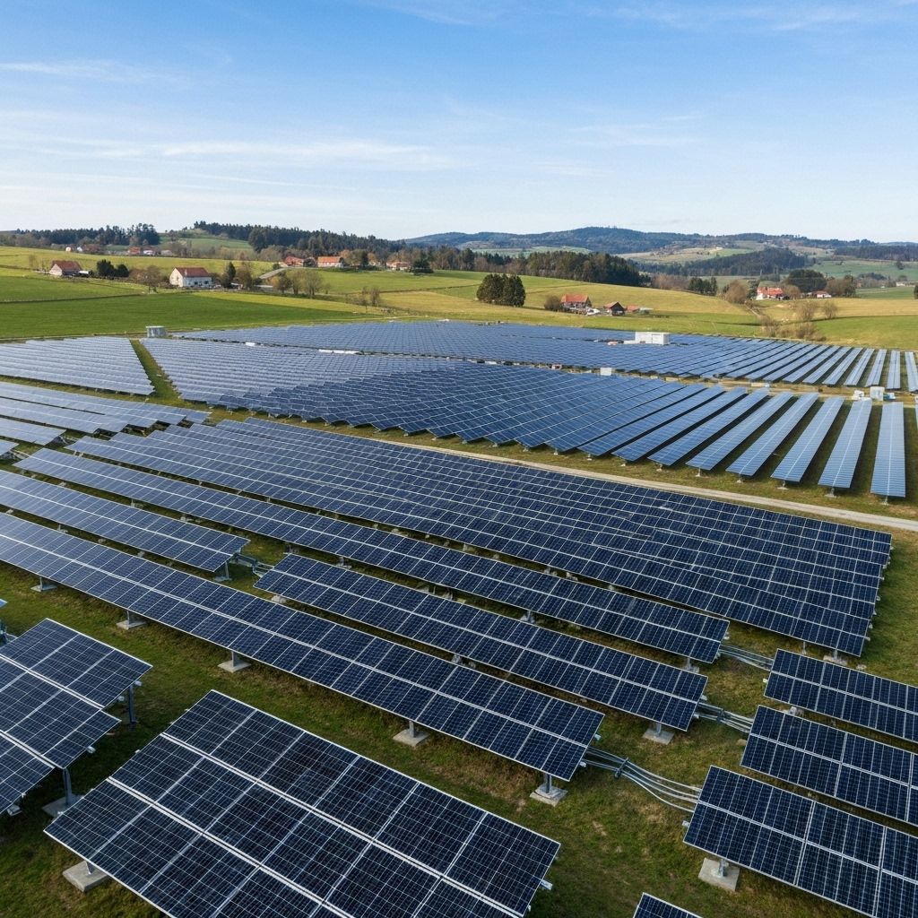 Ground-mounted solar power installation